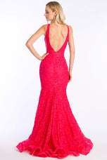 Ava Presley Fitted Lace Prom Dress 37319