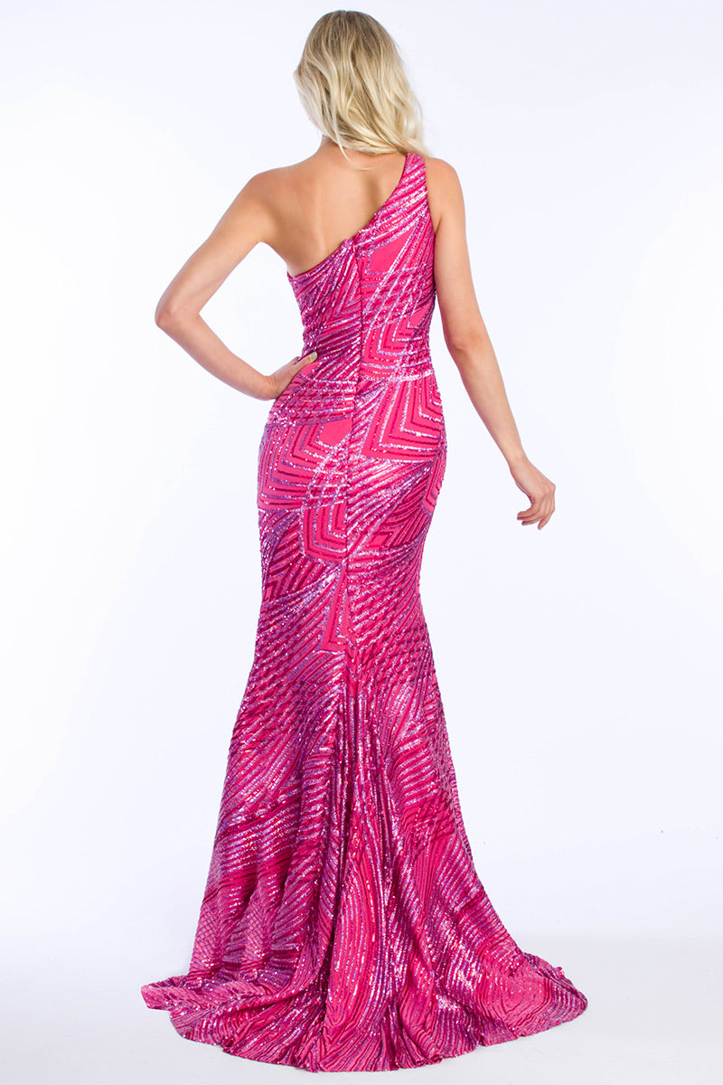 Ava Presley One Shoulder Sequin Prom Dress 37339