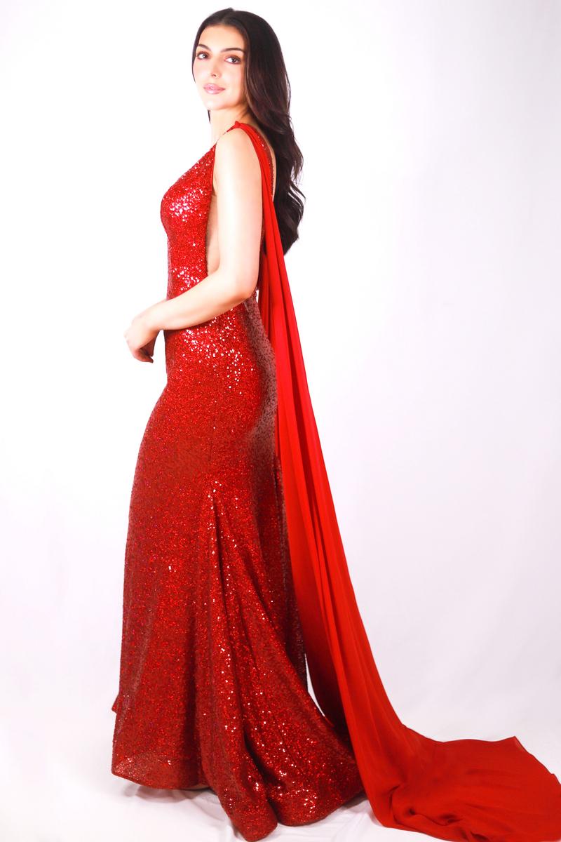 Ava Presley Plunging Prom Dress 37346