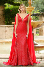 Ava Presley Plunging Prom Dress 37346