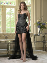 Colors Dress Short Beaded Overskirt Dress 3746
