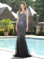 Colors Dress Heat Stone Strapless Fitted Prom Dress 3750
