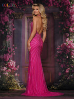 Colors Dress Halter Open Back Prom Dress 3751