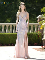 Colors Dress Side Illusion Prom Dress 3753