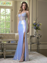 Colors Dress Sequin Plunge Corset Prom Dress 3770