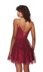 Alyce Paris Plunging A-Line  Homecoming Dress 3771