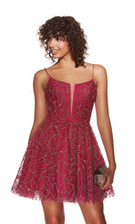 Alyce Paris Plunging A-Line  Homecoming Dress 3771