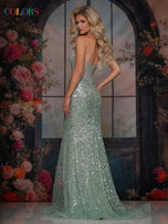 Colors Dress Sequin Halter Prom Dress 3773