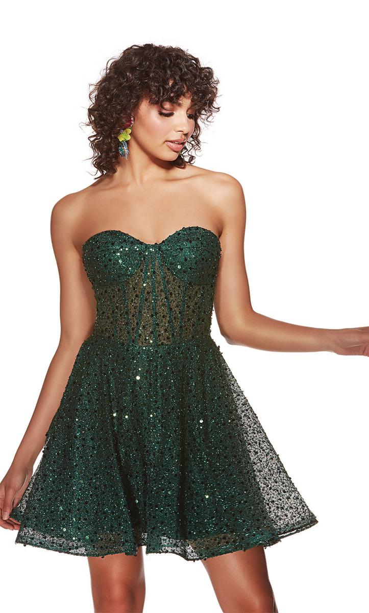 glitter homecoming dresses Alyce Paris Glitter Corset Homecoming Dress 3776