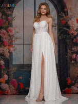 Colors Dress A-Line Corset Sequin Prom Dress 3791