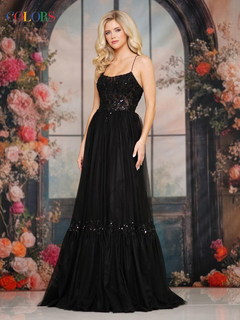 Colors Dress A-Line Beaded Lace Prom Dress 3799