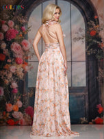 Colors Dress A-Line Floral Accents Prom Dress 3807