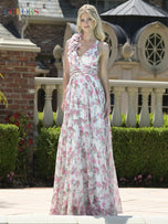 Colors Dress A-Line Floral Accents Prom Dress 3807