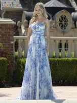 Colors Dress Strapless A Line Floral Print Prom Dress 3811