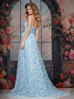 Colors Dress Floral Print A Line Prom Dress 3812