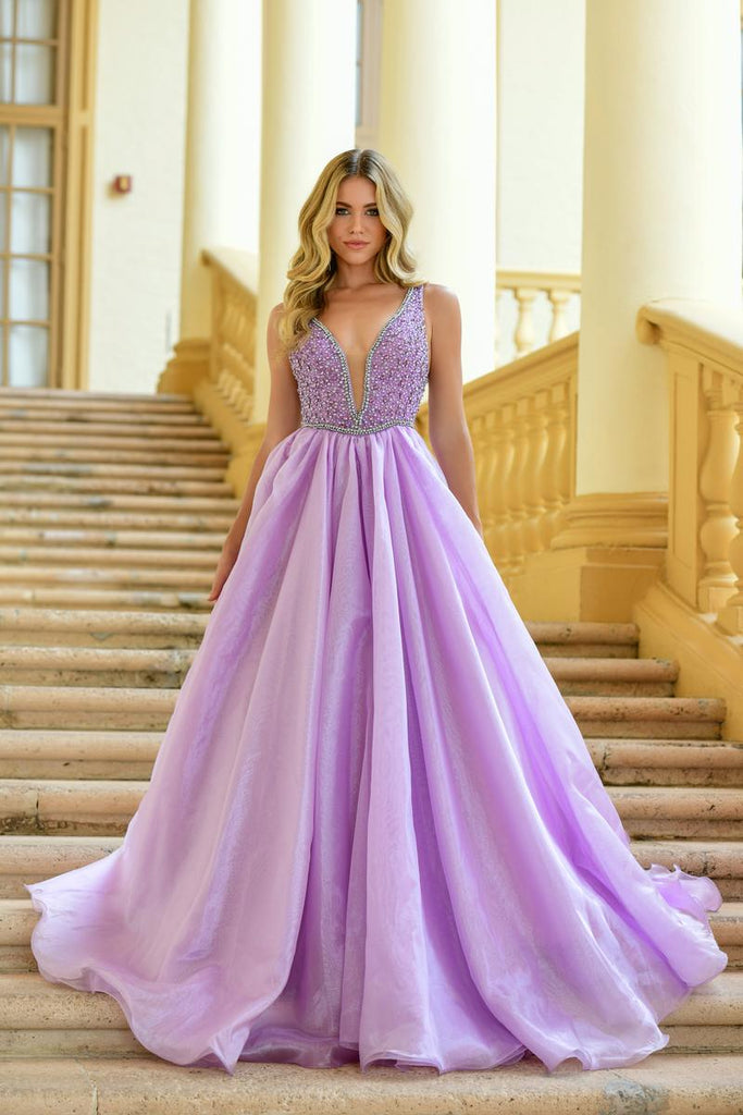 Ava Presley Beaded Ball Gown Prom Dress 38342