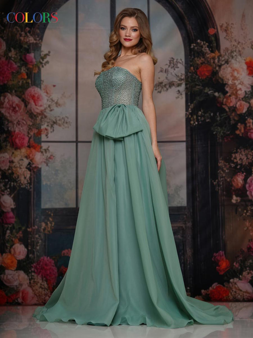 Colors Dress Side Bow A Line Prom Dress 3843 Colors Dress Side Bow A Line Prom Dress 3843