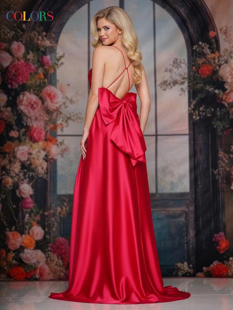 Colors Dress A Line Oversize Back Bow Prom Dress 3851 Colors Dress A Line Oversize Back Bow Prom Dress 3851