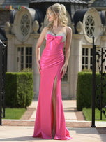 Colors Dress Strapless Corset Bow Prom Dress 3852