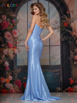 Colors Dress Strapless Corset Bow Prom Dress 3852