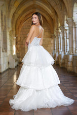 Ava Presley Ruffle Back Sheath Prom Dress 38822