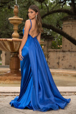 Ava Presley Fitted Satin Prom Dress 38922