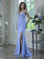Colors Dress Corset Beaded Bow Fitted Prom Dress 3901