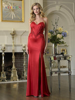 Colors Dress Beaded Applique Corset Fitted Prom Dress 3908