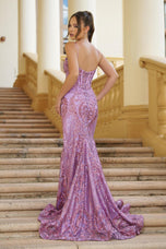 Ava Presley Corset Sequin Prom Dress 39209