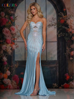 Colors Dress Strapless Cutouts Fitted Prom Dress 3921
