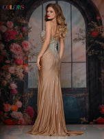 Colors Dress Strapless Cutouts Fitted Prom Dress 3921