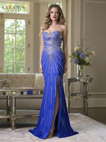 Colors Dress Strapless Cutouts Fitted Prom Dress 3921