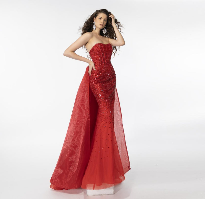 Ava Presley Strapless Train Prom Dress 39230