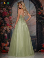 Colors Dress Strapless Beaded A-Line Tulle Prom Dress 3923