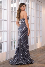 Ava Presley Strapless Polka Dot Prom Dress 39253