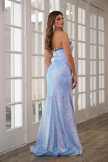 Ava Presley Strapless Sequin Prom Dress 39254