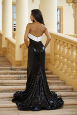 Ava Presley Strapless Sequin Prom Dress 39262