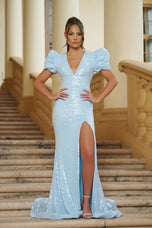Ava Presley Ruffle Sleeve Prom Dress 39287