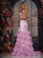 Colors Dress Mermaid Ruffle Skirt Strapless Prom Dress 3928
