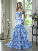 Colors Dress Mermaid Ruffle Skirt Strapless Prom Dress 3928