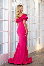 Ava Presley Ruffle Off Shoulder Prom Dress 39305