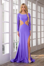 Ava Presley Long Sleeve Open Back Prom Dress 39308