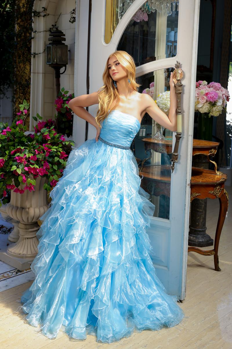 Ava Presley Strapless Ruffle Pageant Dress 39555 Blush / 10 Ava Presley Strapless Ruffle Pageant Dress 39555 Blush / 10