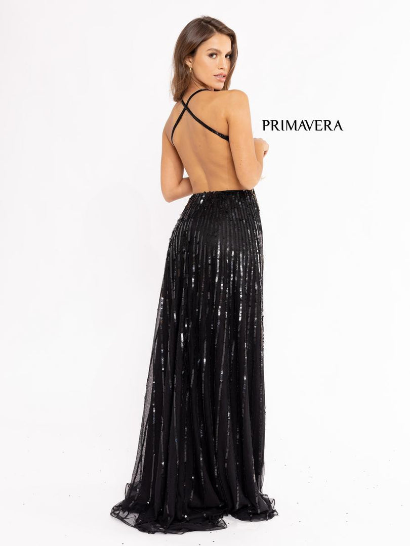 Primavera Couture Long Butterfly Dress 3957