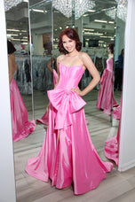 Sherri Hill Taffeta Corset Bow Prom Dress 57813