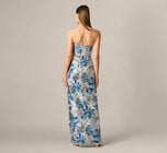 Aidan Mattox Strapless Floral Print Dress MD1E209842