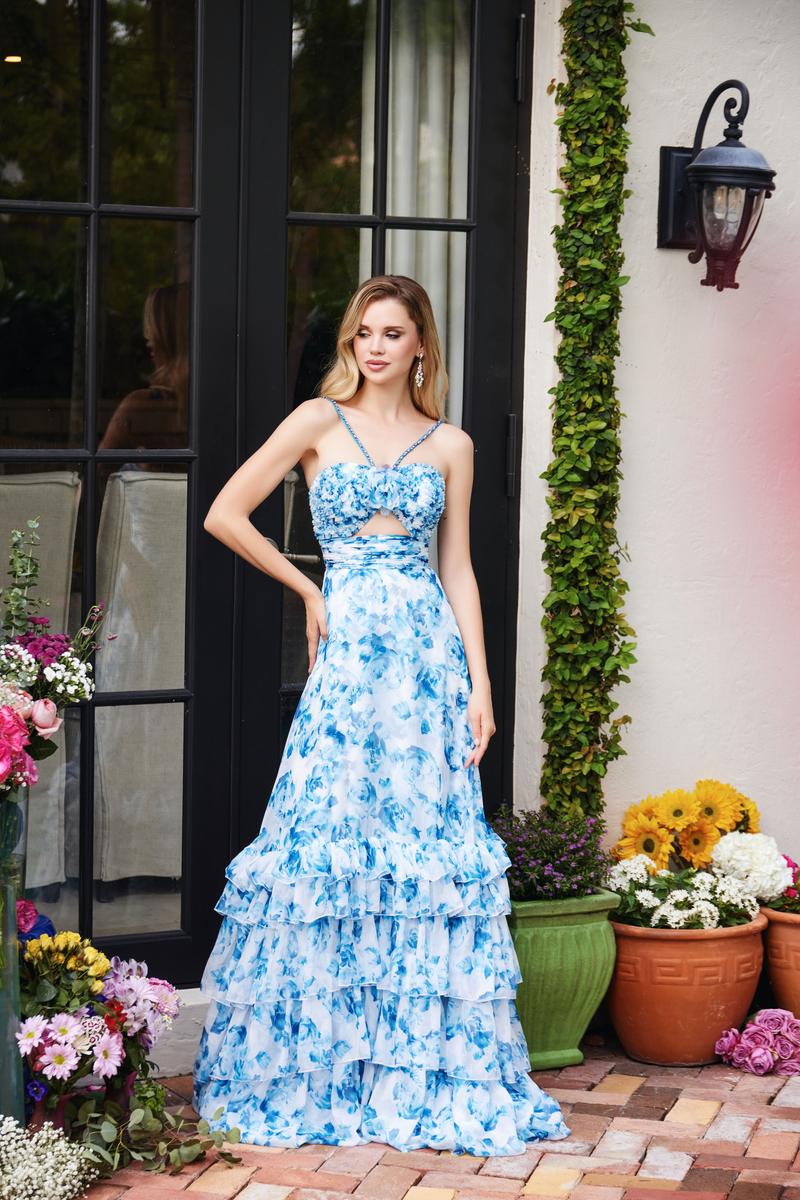 Ava Presley A-line Keyhole Ruffle Prom Dress 40026 Ava Presley A-line Keyhole Ruffle Prom Dress 40026