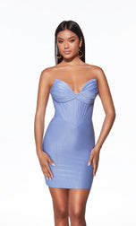 Alyce Paris Ruched Sweetheart Neckline HoCo Dress 40042