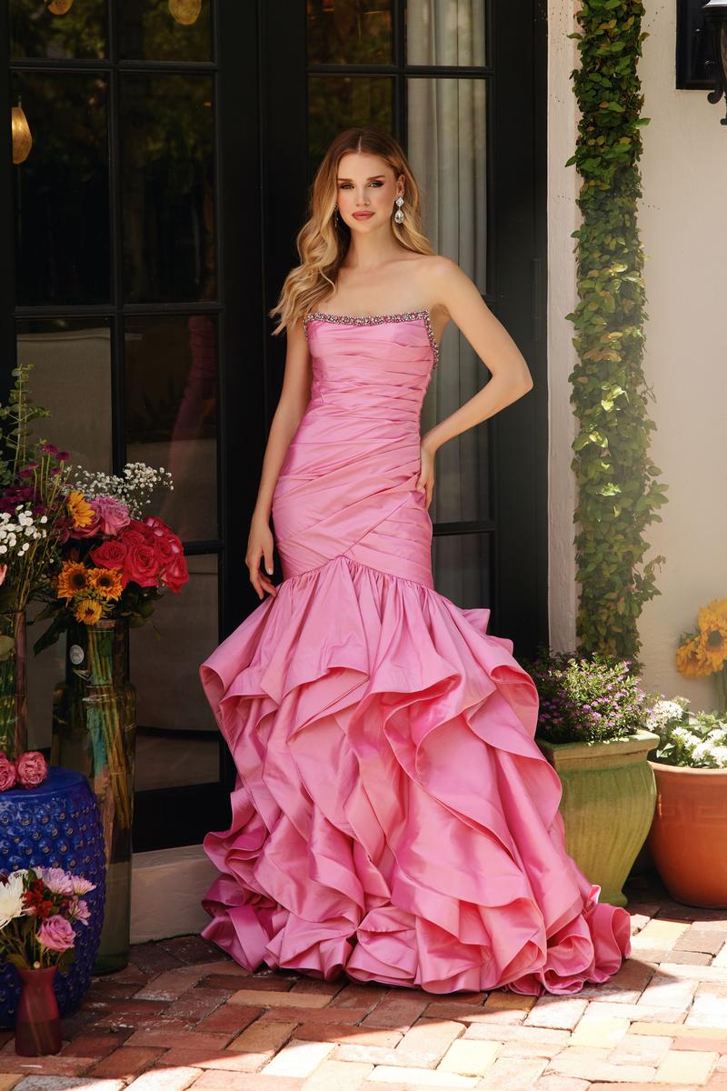 open lace back dress Hot Pink Mermaid Prom Dress With Open Back open lace back dress Hot Pink Mermaid Prom Dress With Open Back