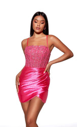 Alyce Paris Simple Floral Bodice Dress 40092